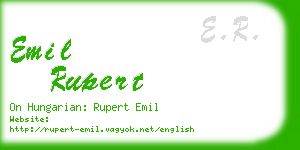 emil rupert business card